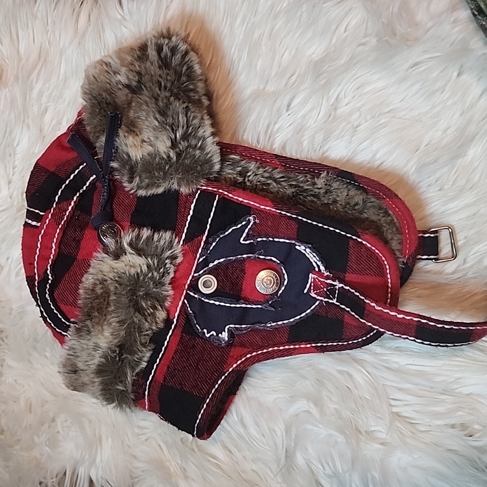 ⚡️⚡️True Religion plaid Trapper hat